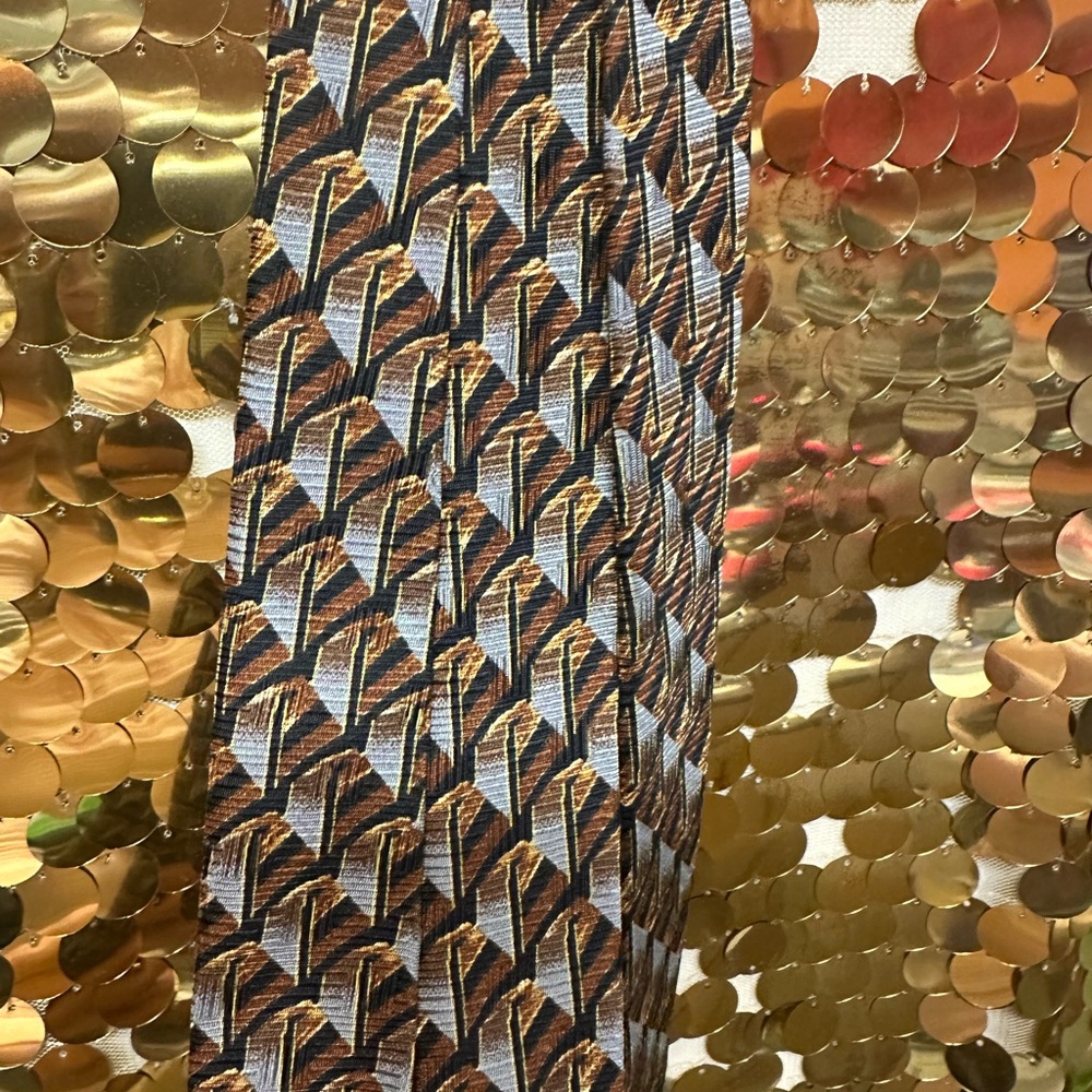 Chic Brown and Black Patterned Pencil Skirt